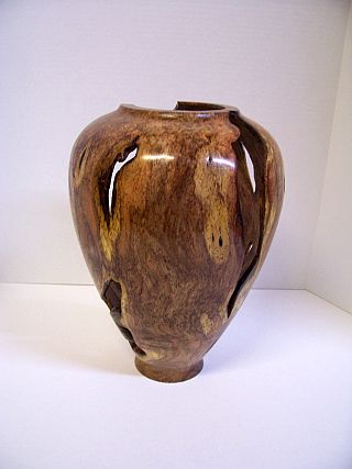 mesquite mistletoe burl, hollow vessel with voids