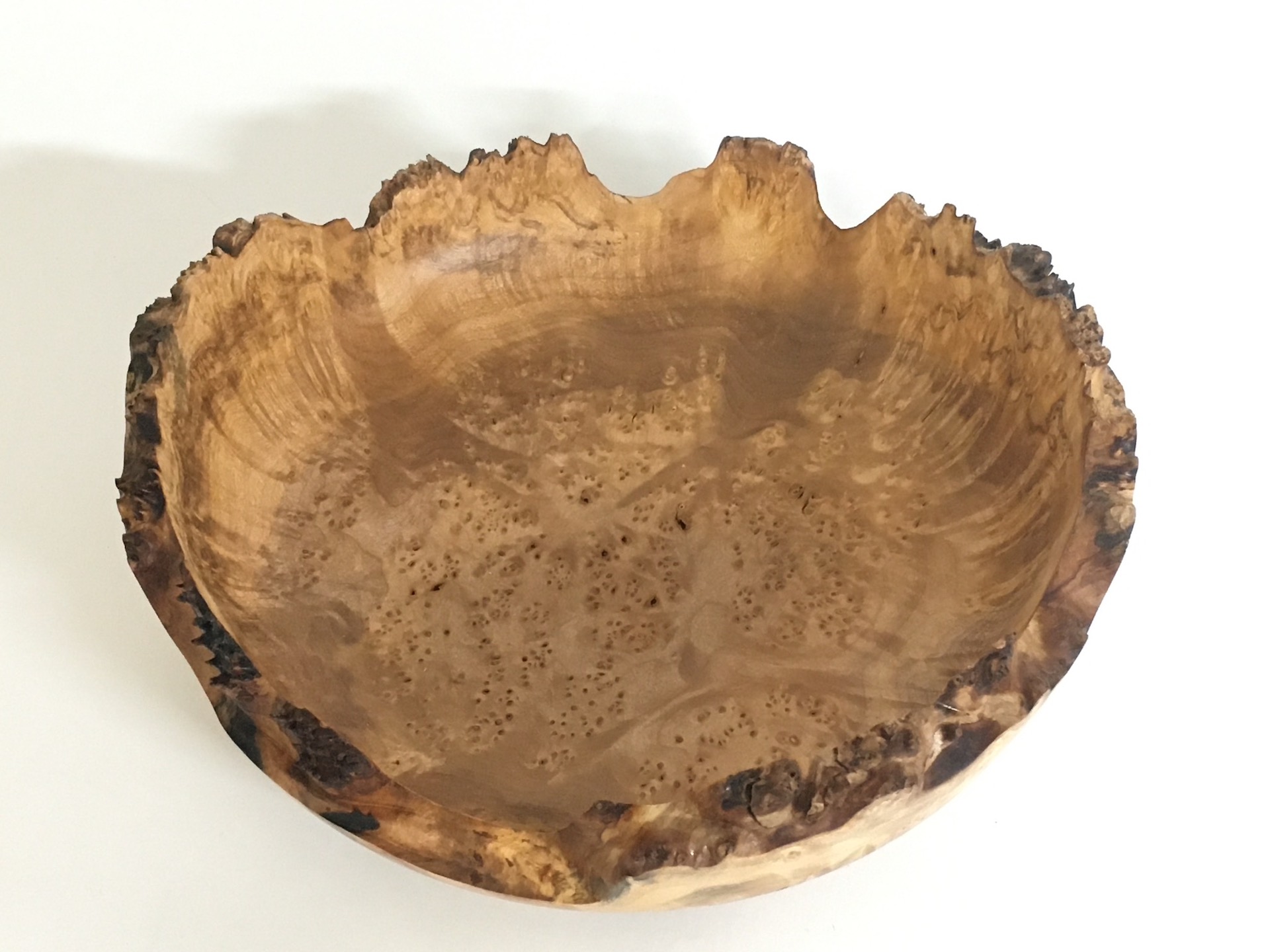 Natural Edge Big Leaf Maple Burl Bowl