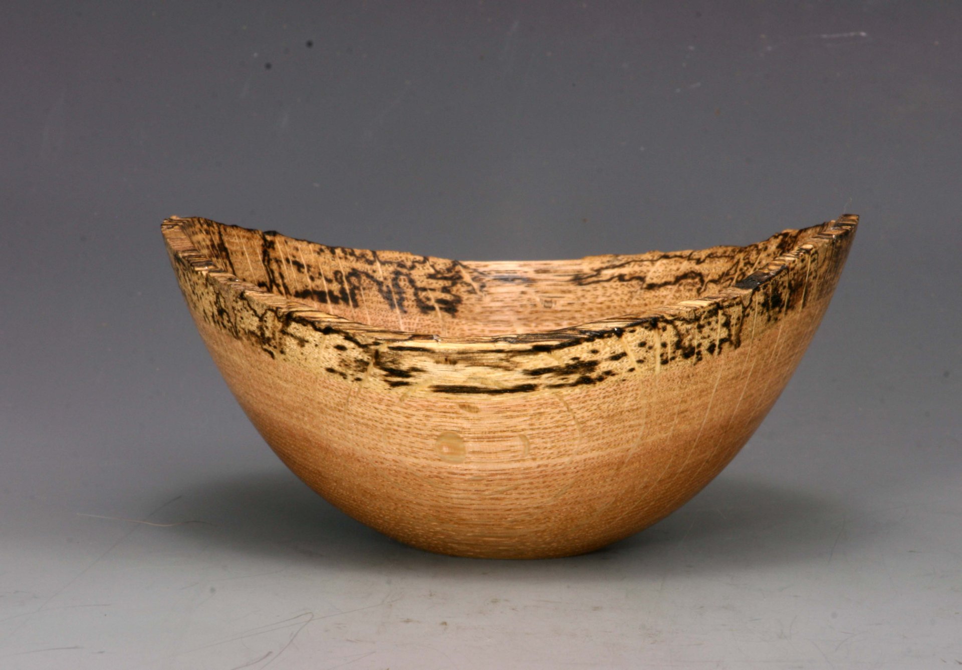 natural edge red oak bowl