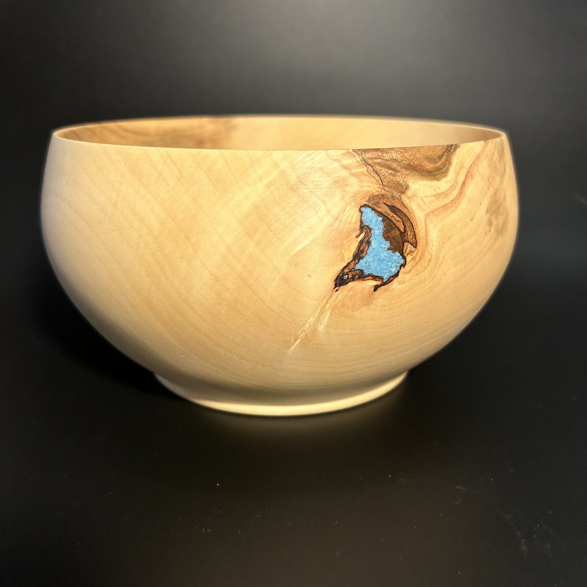 Norway maple footed bowl