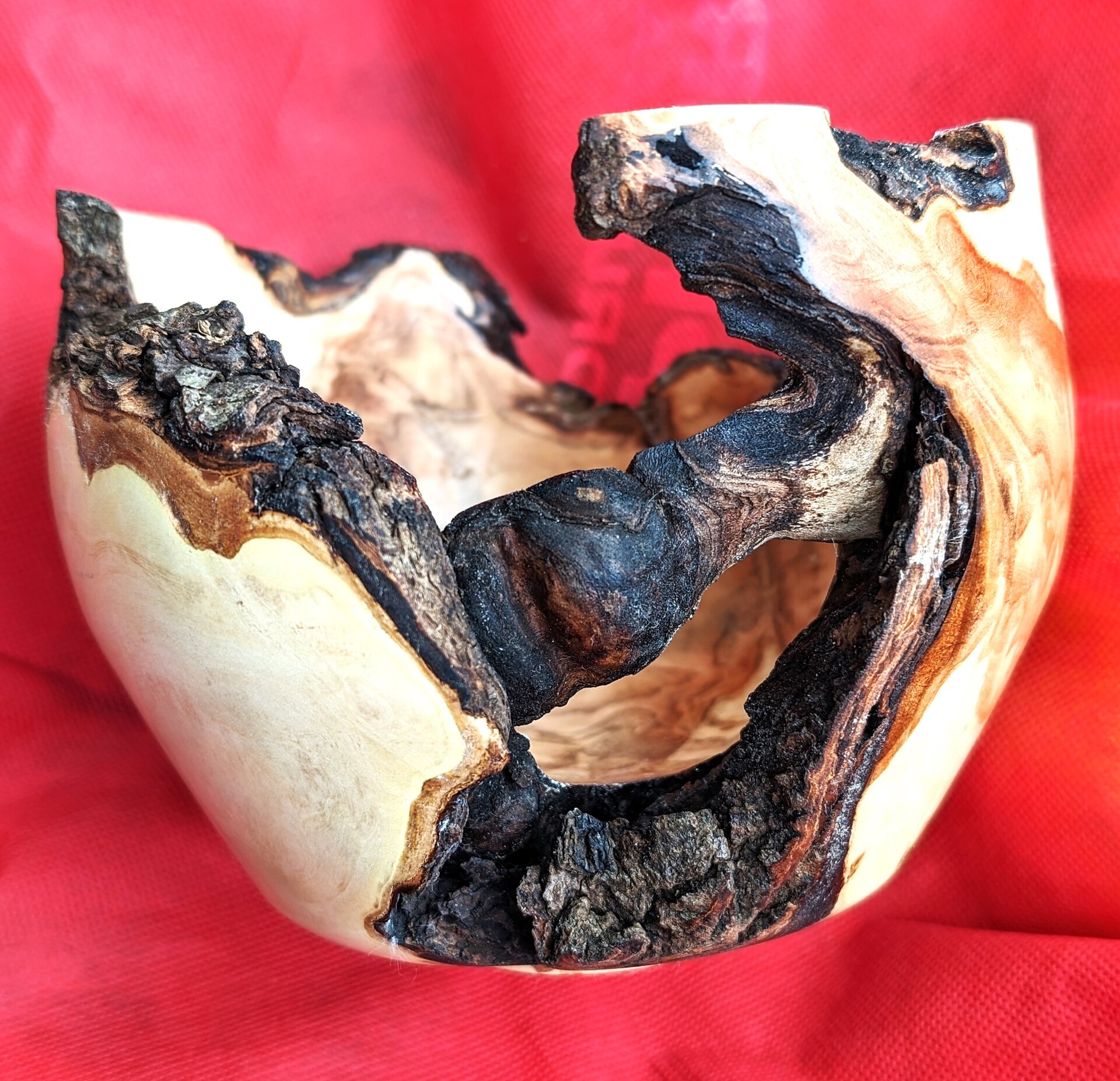 Oak burl bowl