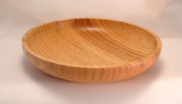 Oak shallow bowl