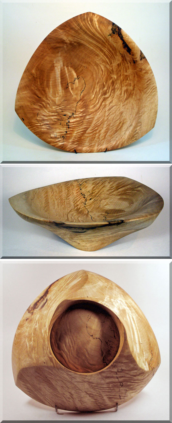 Off Off Axis Triangle Turned Bowl