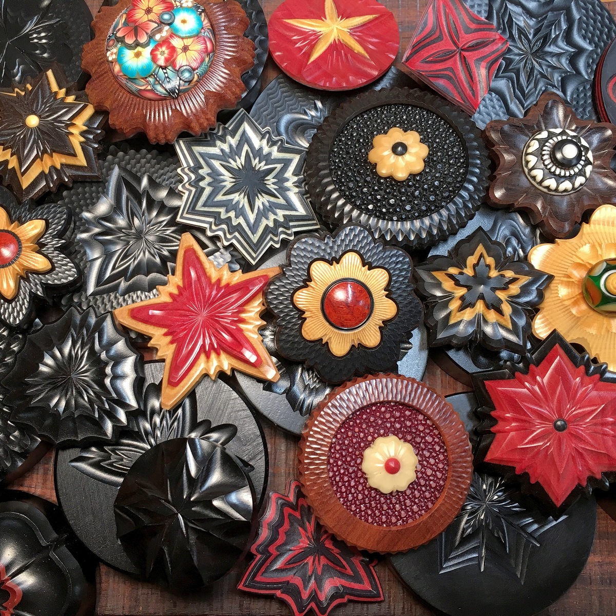 Ornamental buttons on sale