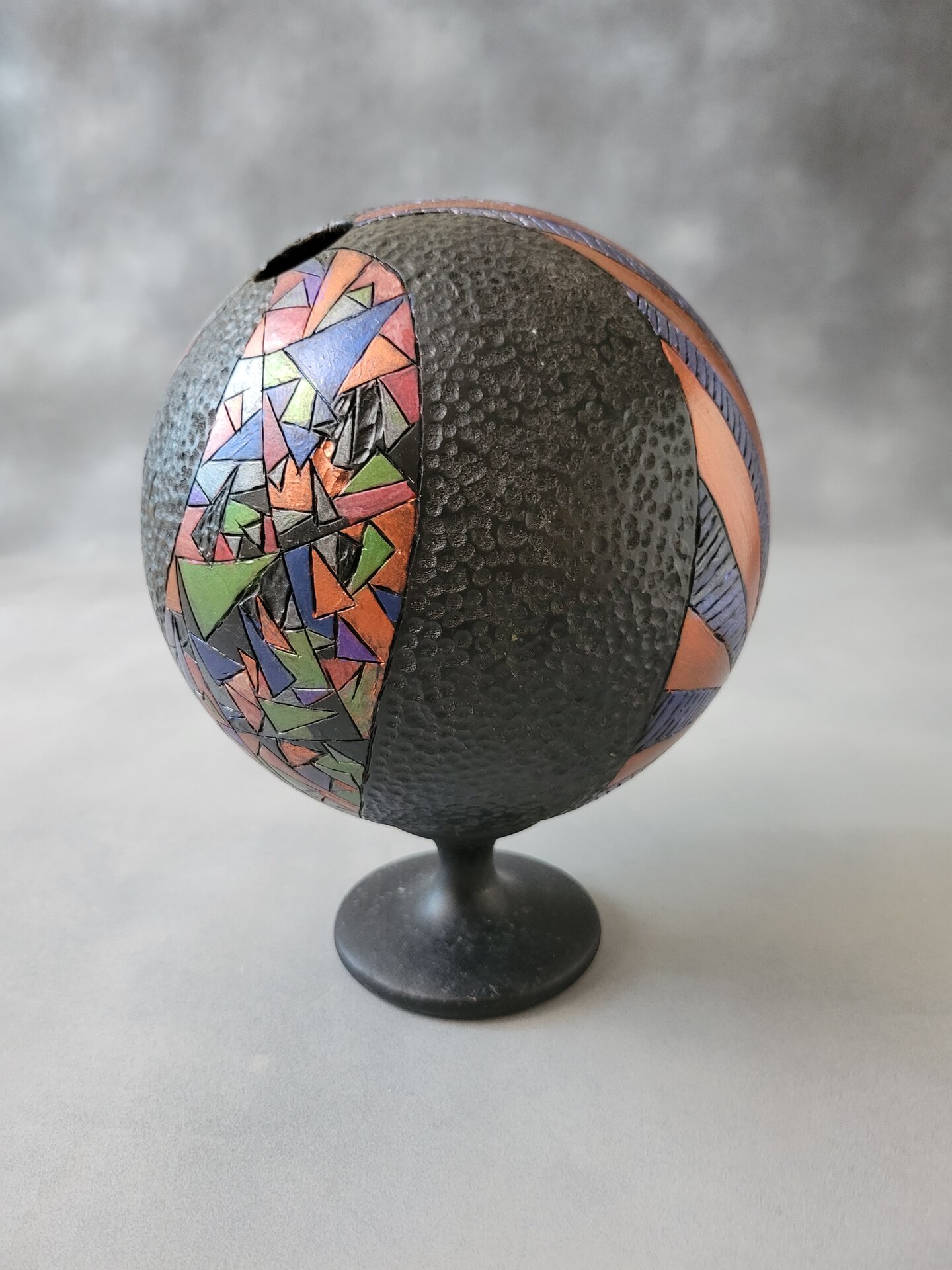 Painted Hollow Globe,