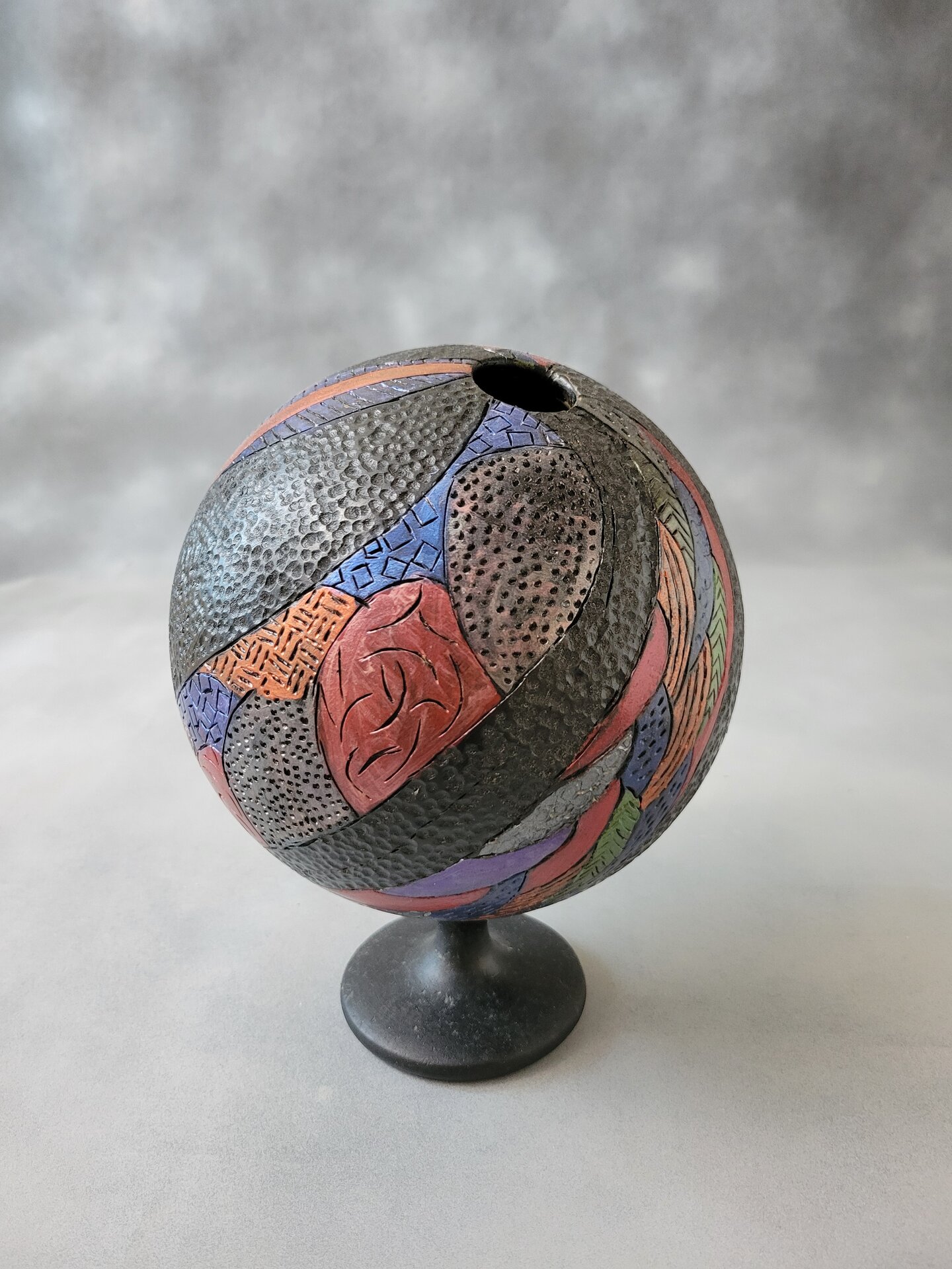 Painted Hollow Globe