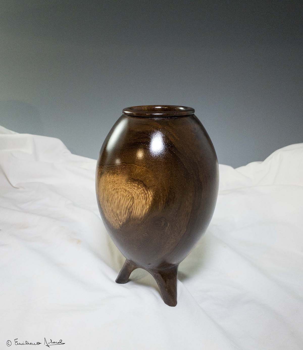Pheasant Wood Vase