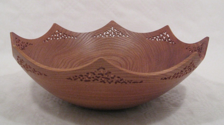 Pierced Elm bowl