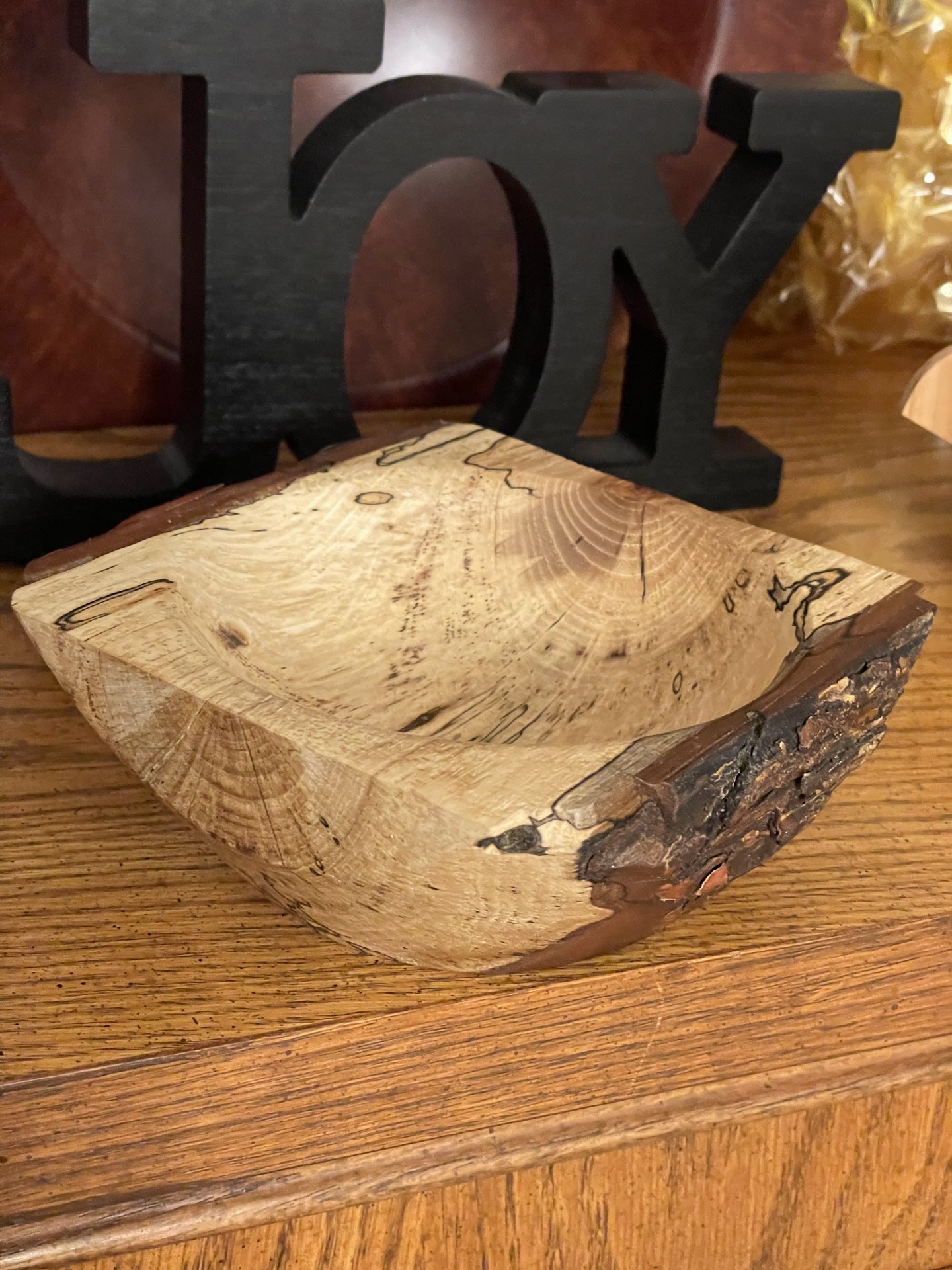 Quick natural edge spalted pecan