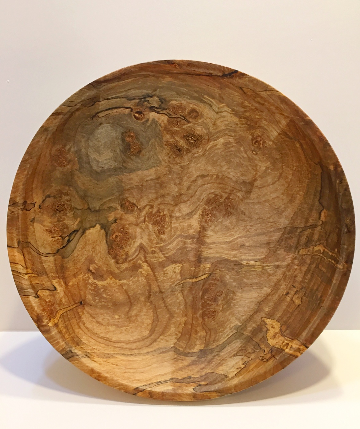 Red Maple Burl Shallow Bowl