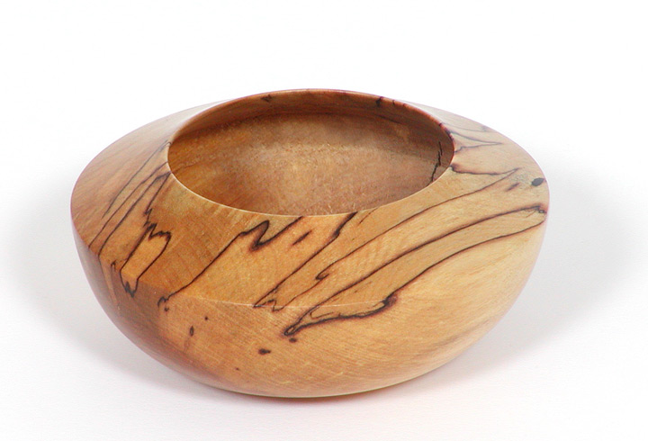 Rimmed bowl, spalted birch