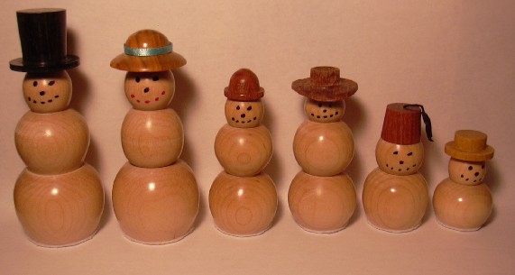 Snowman chess set family