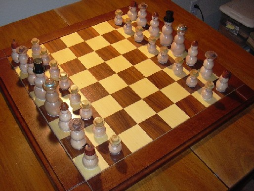 Snowman chess set