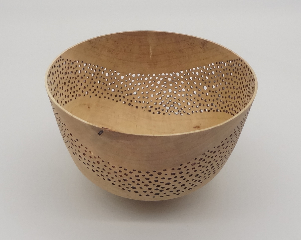 Soft Maple Pierced Bowl - Top View