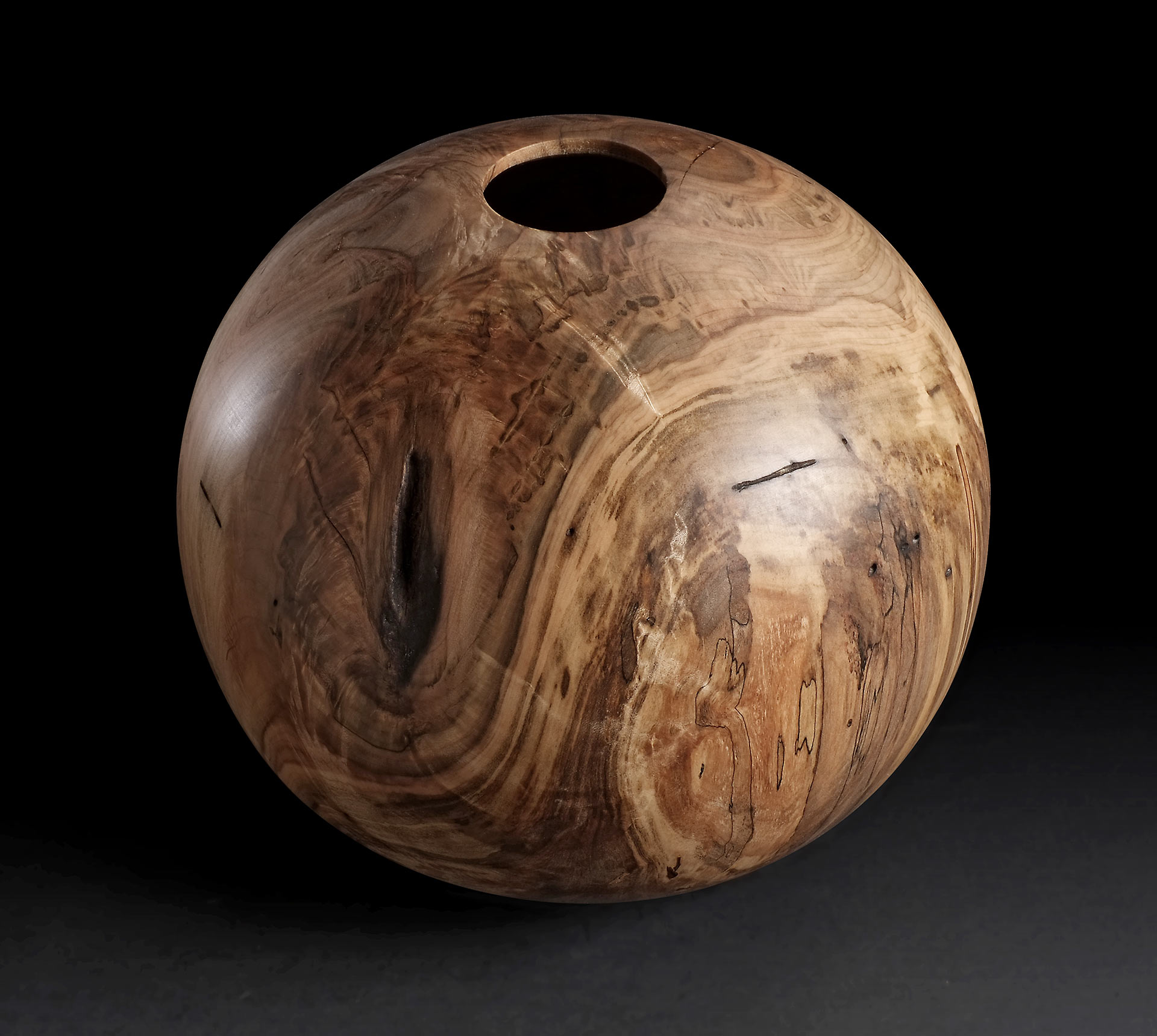 Soft Maple Spherical Hollow Form 2