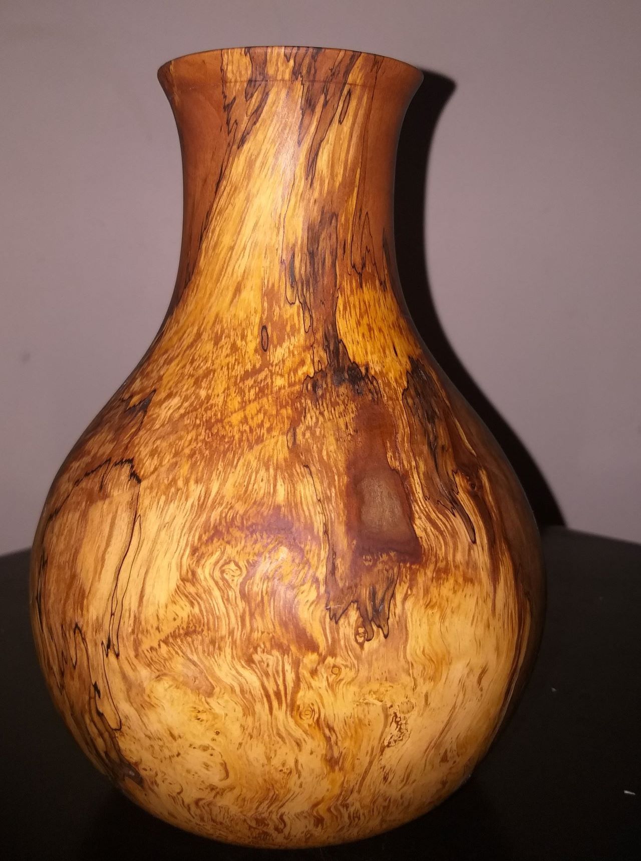 Woodturner Larry Watts hot Segmented Vase