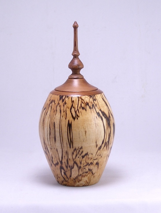 Spalted Birch Lidded Vessel