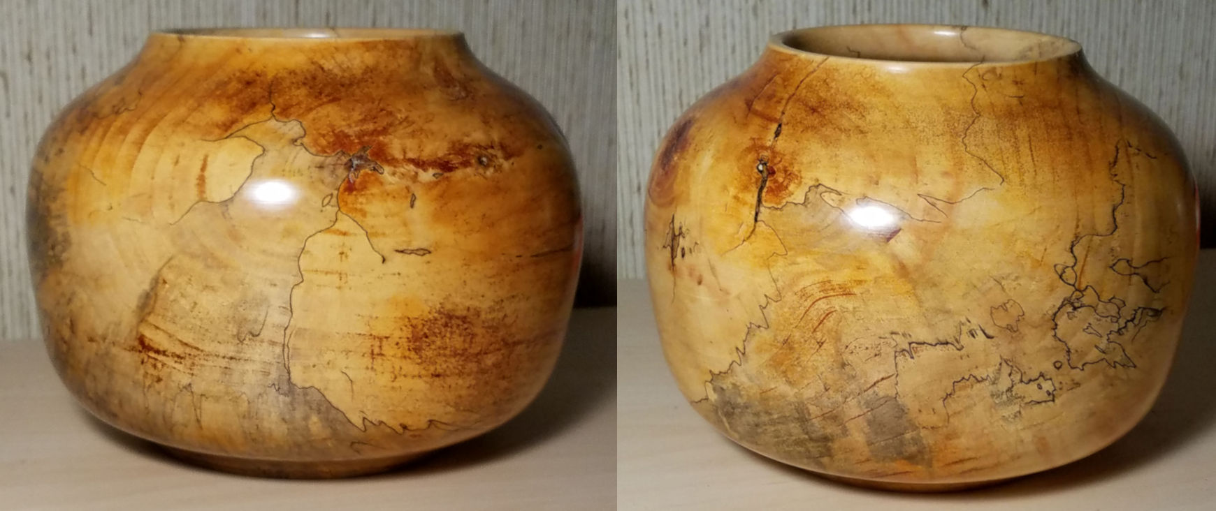 Spalted Box Elder hollow form