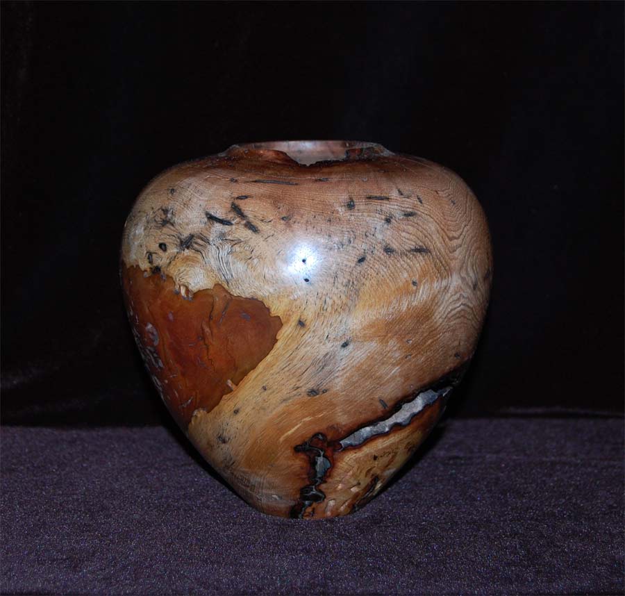 Spalted Hickory Vase complete