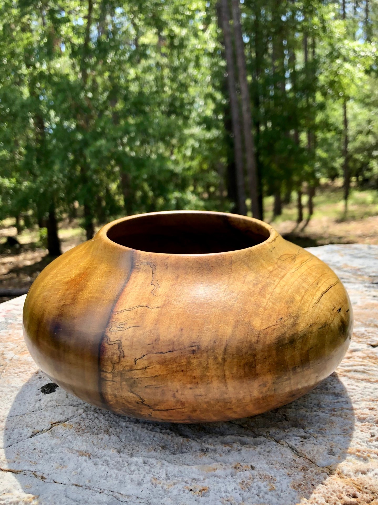 Spalted maple hollow form