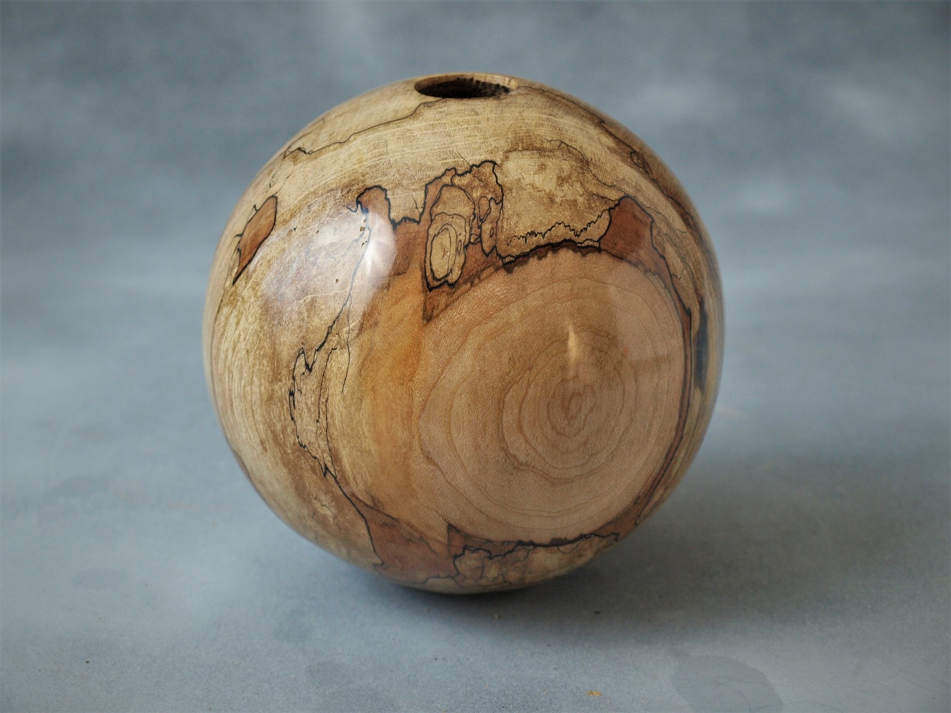 Spalted maple hollow globe