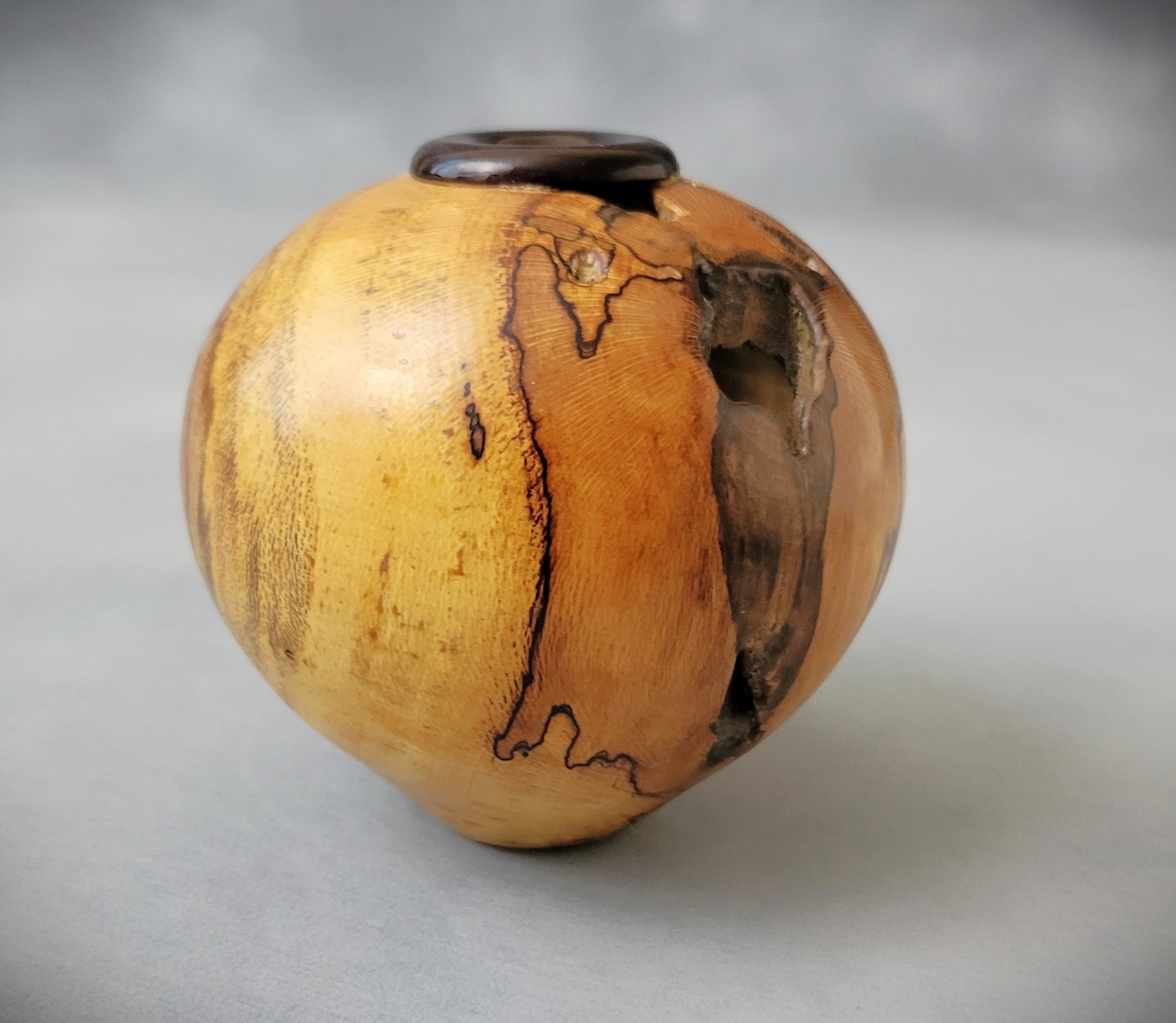 Spalted sycamore hollow form