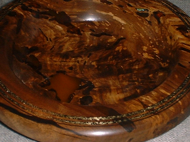 spalted walnut , amber , & brass