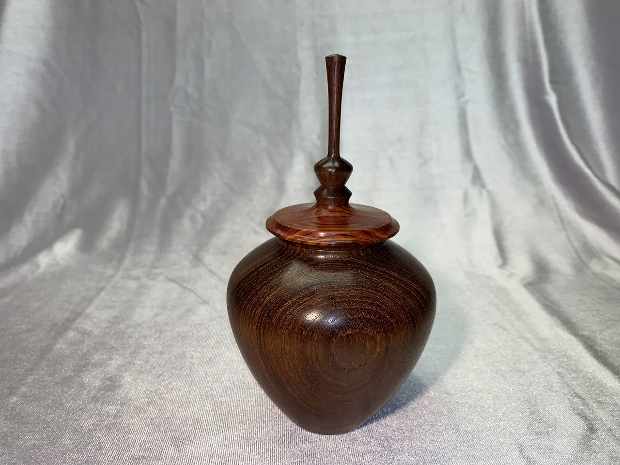 Teak Hollow Form with Finial