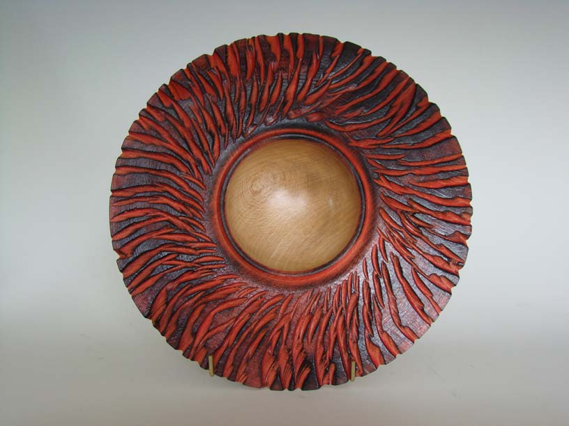 Textured & coloured bowl.