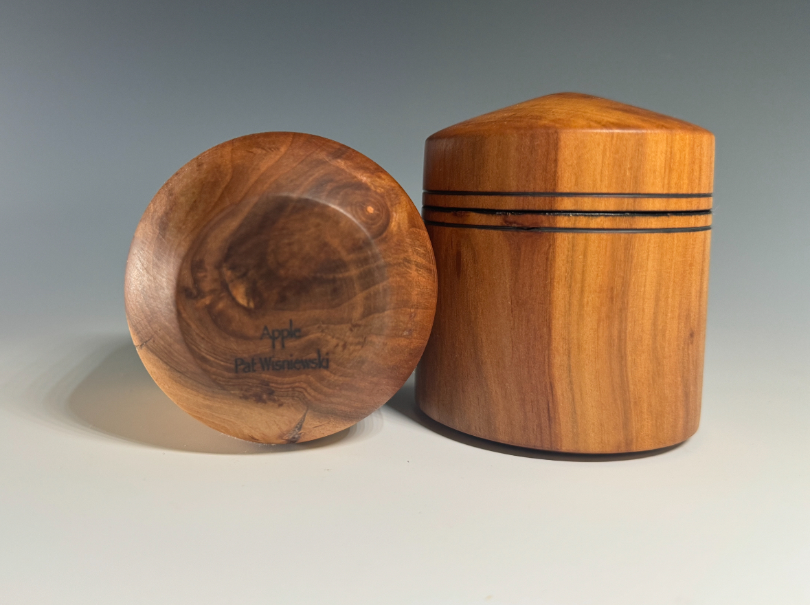 Two Apple Lidded Boxes