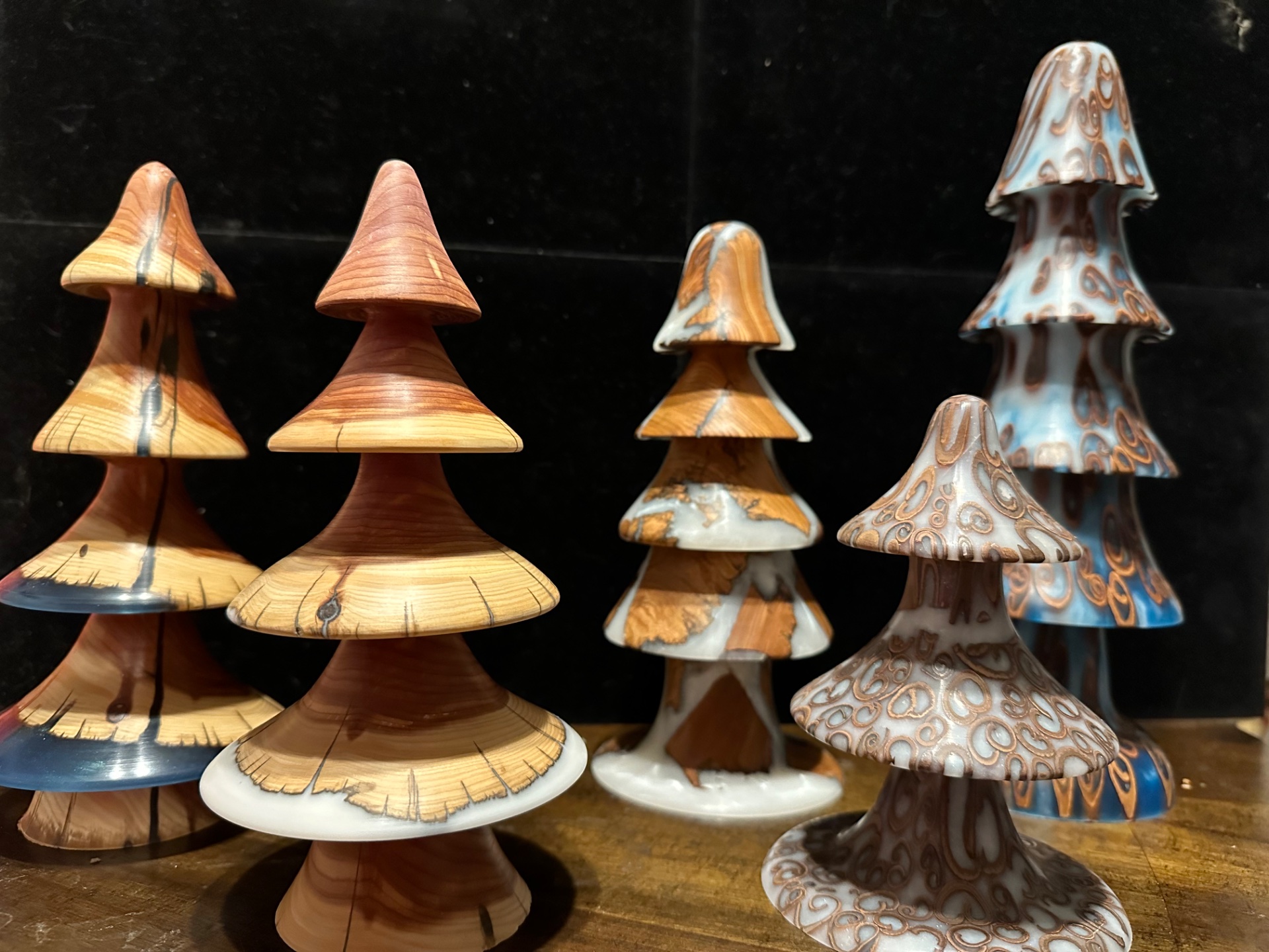 Various Christmas trees