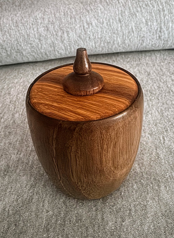 Walnut and Canary wood box