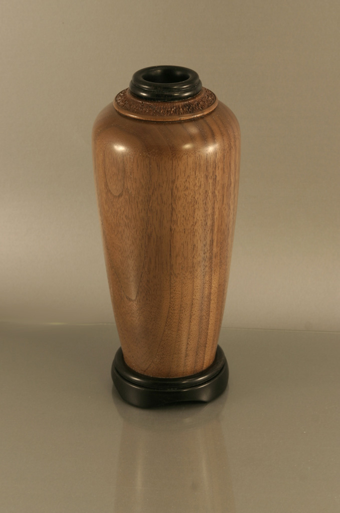 Walnut and Ebony Vase