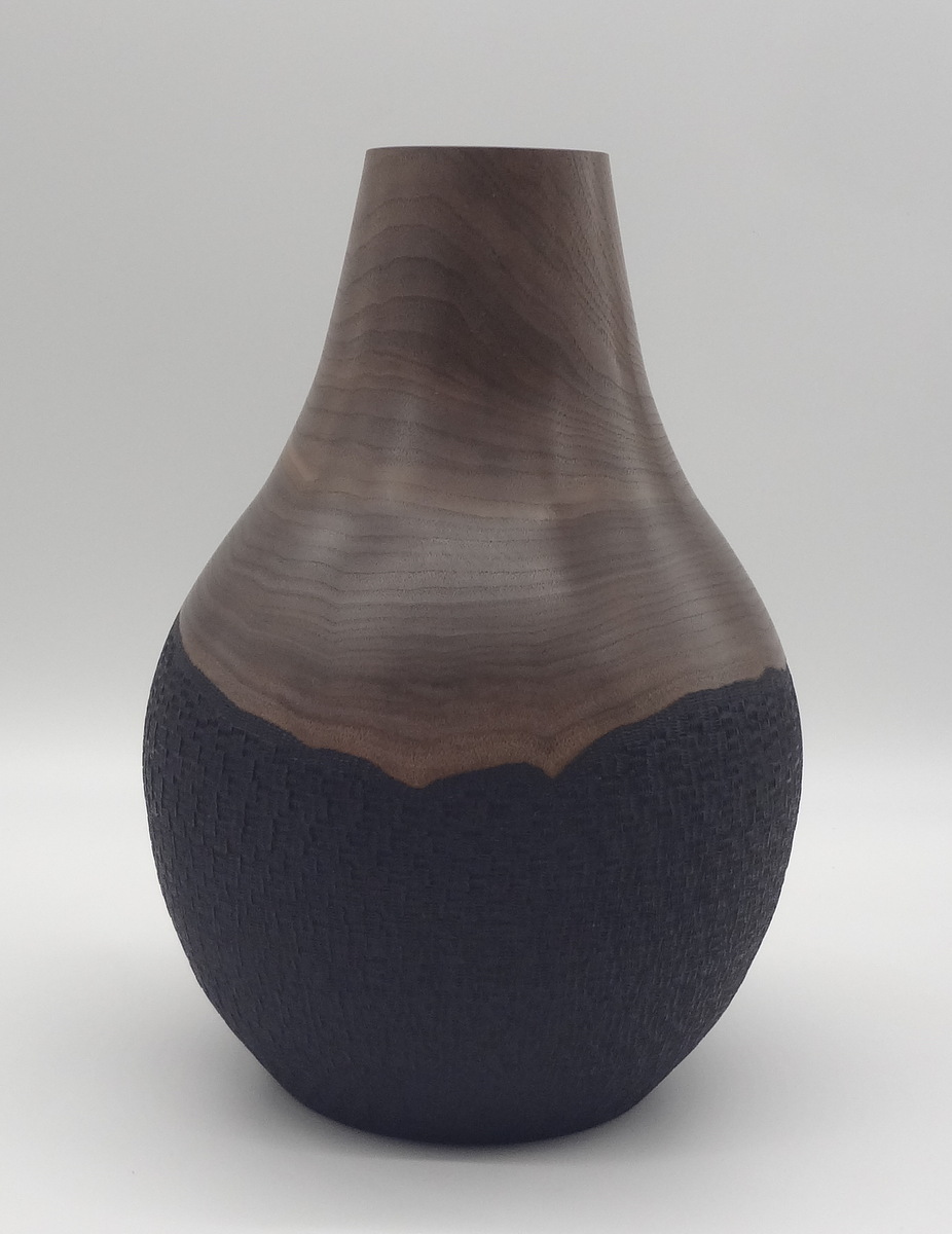 Walnut Vase - Burned