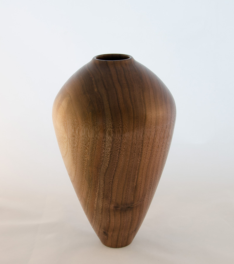 Walnut vase