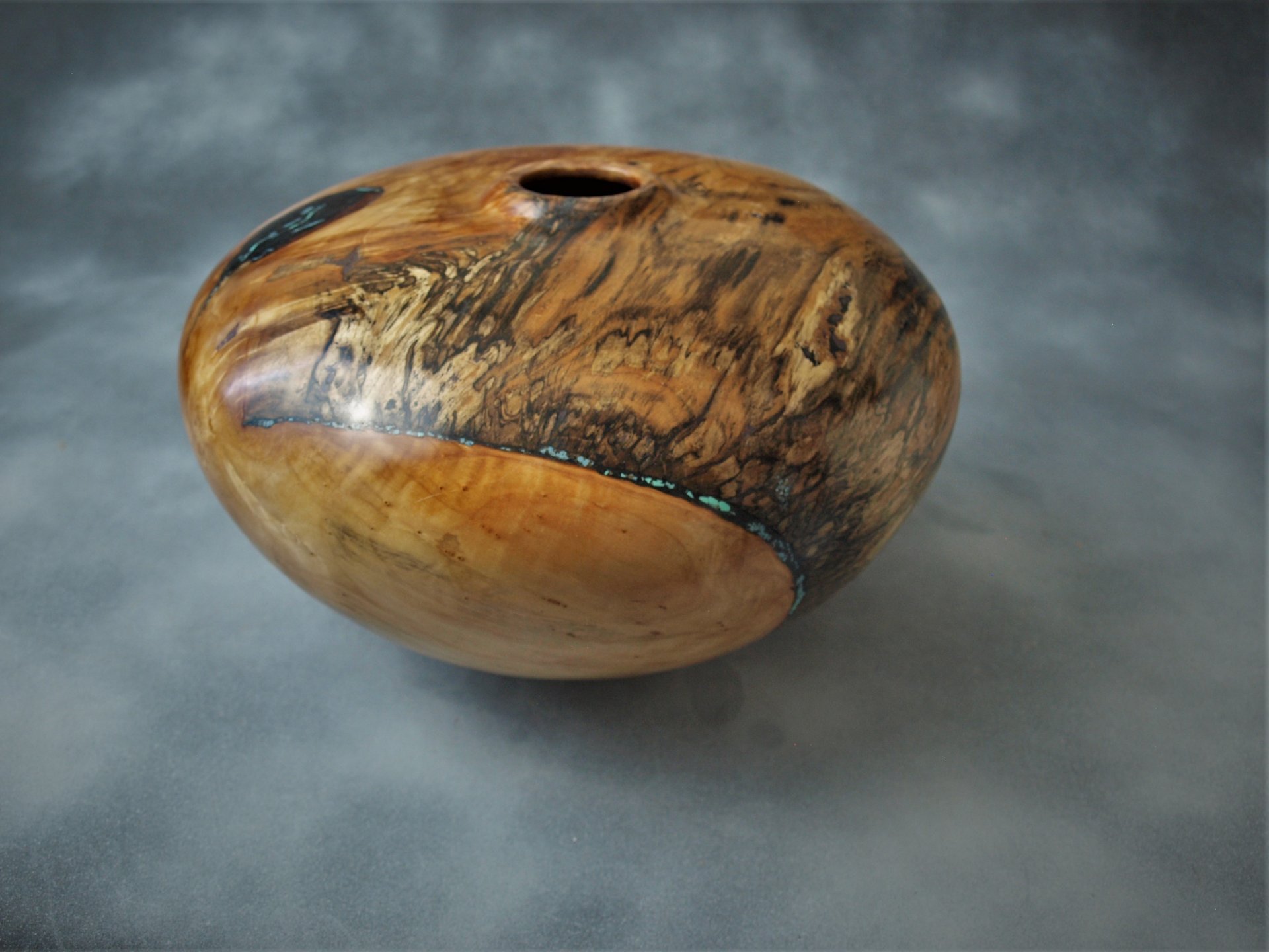 Weeping willow, spalted plus turquoise chips.