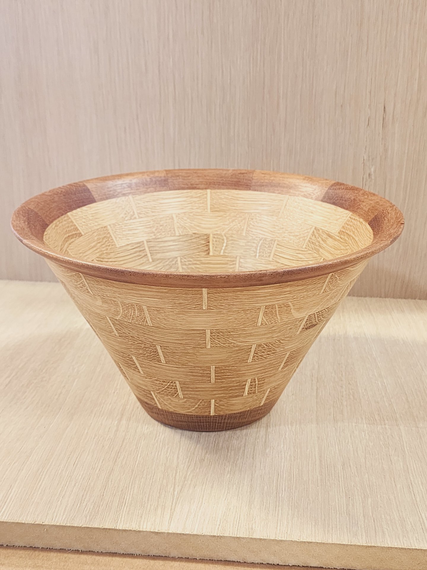 White oak and sapele bowl