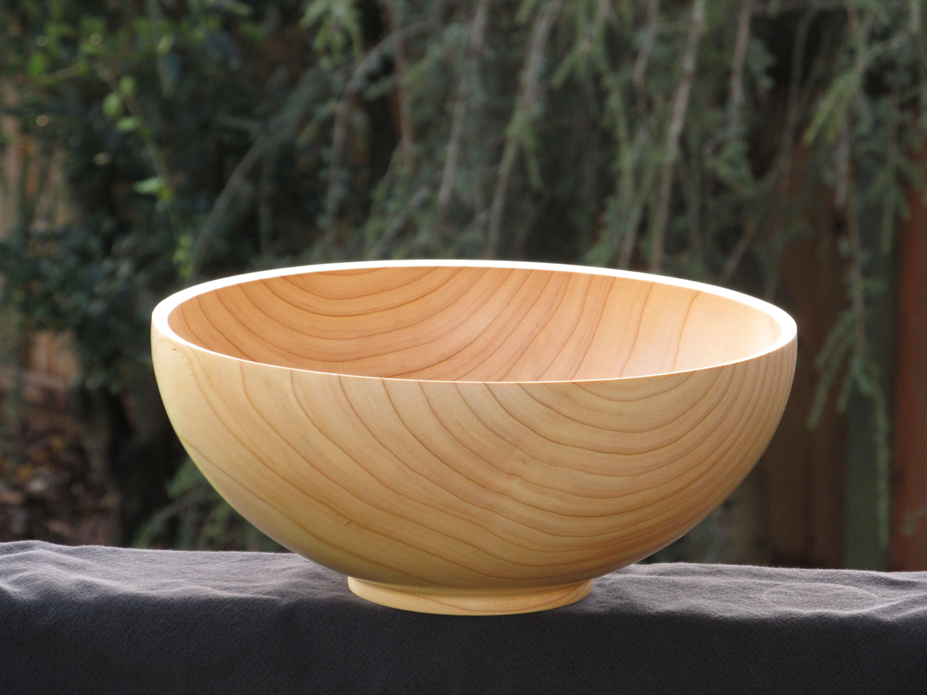 Yellow cedar bowl